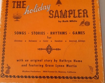 Holiday sampler set of 33  1/3 RPM records songs games , children's parties 1963 SALE