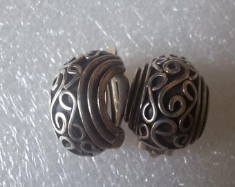 Vintage sterling 925 clip earrings, 1960s
