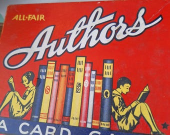 Authors, vintage all-fair card game, complete in box 1930's SALE