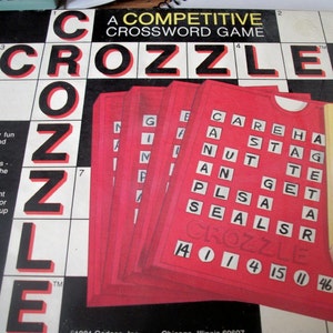 Crozzle, vintage crossword game, 1981 CADACO