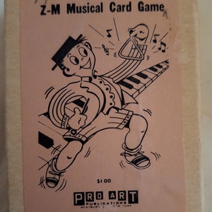 Vintage children&#39;s musical card game.