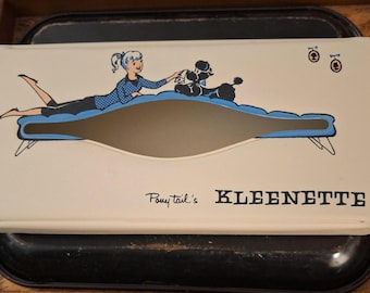 Vintage Pony Tail Kleenette, vintage vinyl kleenex box, very good condition