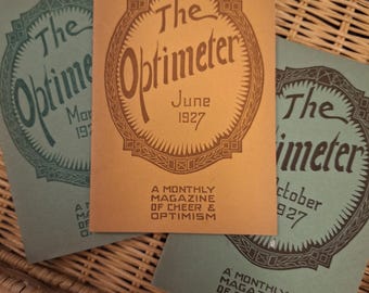 The Optimeter, March, June & October  1927 vintage publication