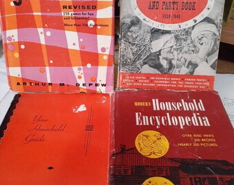 Household guide books bundle vintage fifties & 40s