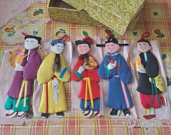 SILK Immortals, set of five ornaments, Republic  of China, in box
