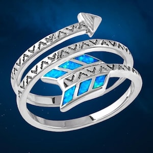 Montana Silversmiths Sterling Sky Fletched Arrow Opal Ring Size 7 MSRP 65 - NEW