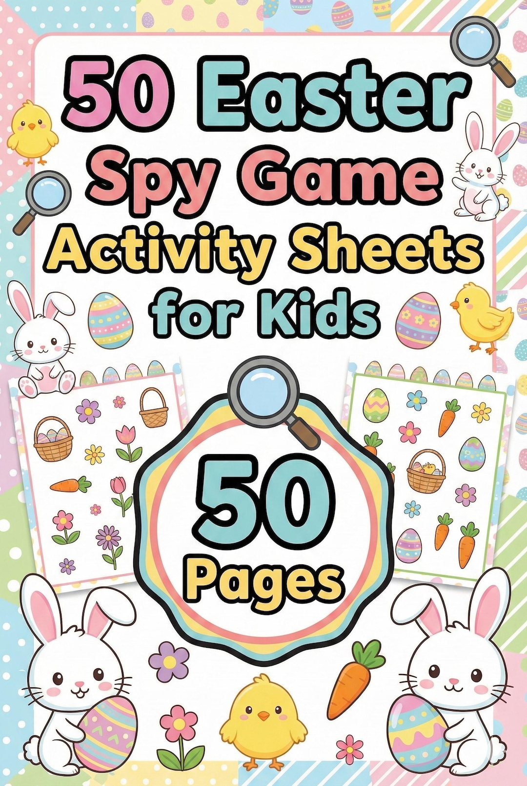 50 Easter Spy Game Activity Sheets for Kids, I Spy Easter Printable ...