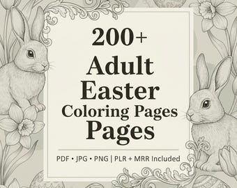 200+ Easter Coloring Pages for Adults – Mandalas, Floral Eggs (PDF / Png / Jpg)