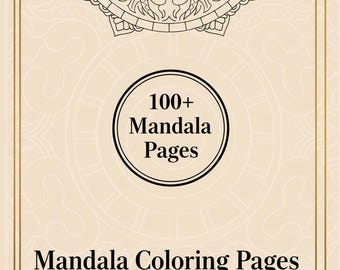 120 Mandala Coloring Pages for Adults, PLR MRR, Digital Download