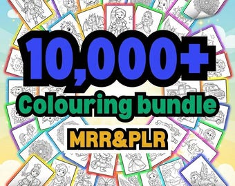 10000+ Coloring Pages Bundle for Kids and Adults | PLR MRR