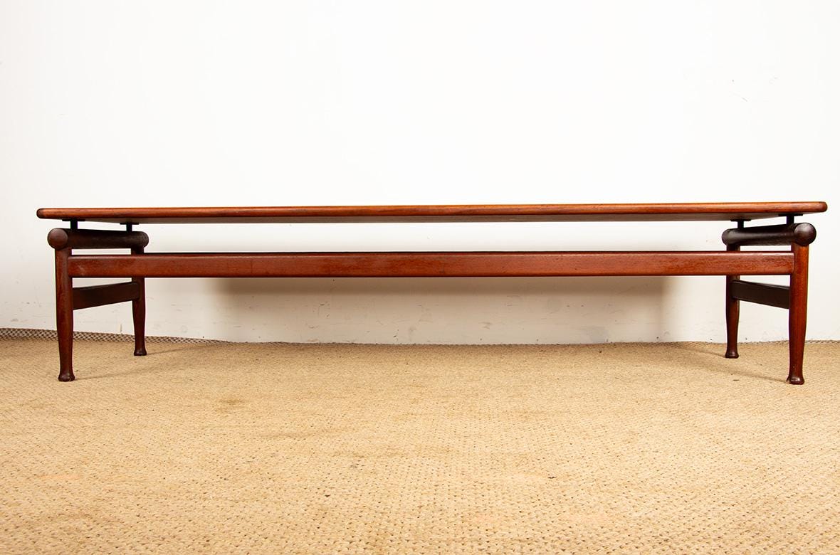 Grande Table Basse Ou Banc D'entrée Danois En Teck Par Kai Lyngfeldt-Larsen Pour Søborg Mobelfabrik