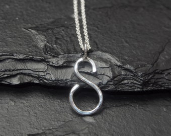 letter s necklace, sterling silver s pendant, personalized initial necklace, ildiko jewelry, minimalist jewelry
