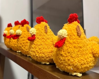 Stardew Valley gehaakte pluche kip sleutelhanger | Handgemaakte genezende schattige kip met ei bedel spelcadeau verzameldecor