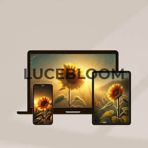 Sunflower Wallpaper Bundle: Radiant Floral Backgrounds for Phone & Desktop (Digital Download)