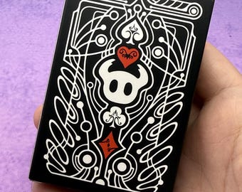 Hollow Knight Playing Cards Poker Set 6x9cm | Black and White Design | Silksong Game Gift for Fans | Christmas Collectible Deck