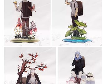 Set di diorami in acrilico Mushishi Ginko Four Seasons, fan art, personaggio anime, decorazione da scrivania, regalo per otaku e gamer, adesivi di KK