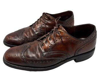Johnson Murphy Optima Mens 8 D Leather Tassel Shoes Leather Wingtip USA Preppy Johnston Murphy Optima Leather Wingtip Tassel Loafer Dress  main image 3