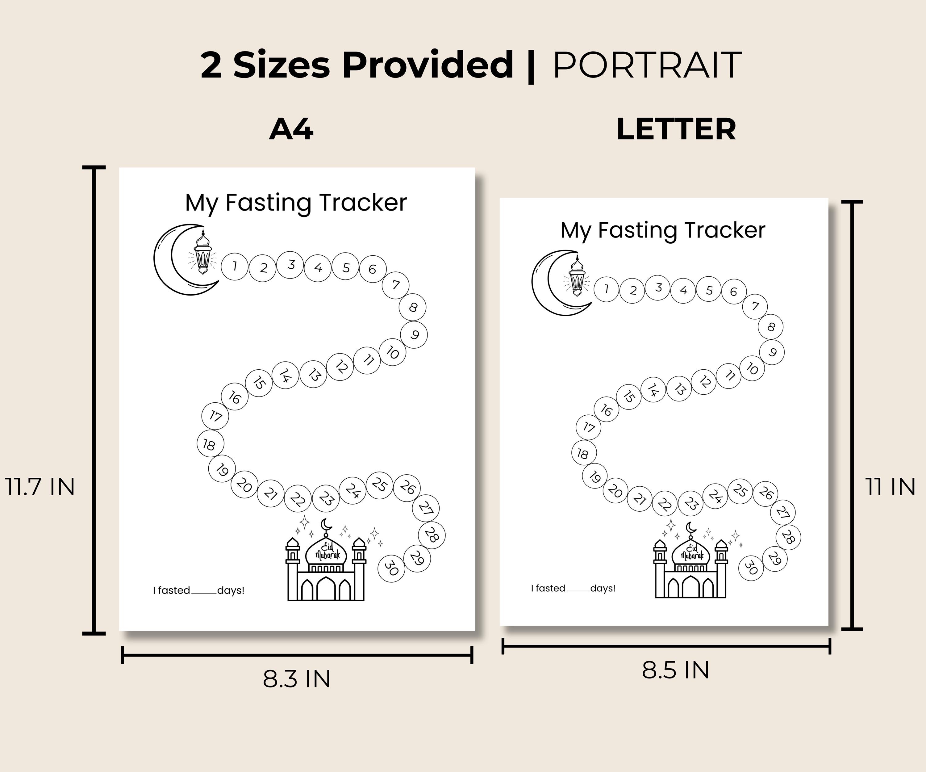Ramadan Fasting Tracker for Kids | Fun Islamic Printable for Children ...