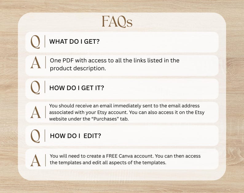 FAQ guide for the editable pink farm birthday invitation explaining digital access and free Canva editing.