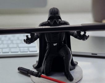 Star Wars Darth Vader Pen Holder with Lightsaber - Circular base - 3D Printed Desk Organizer