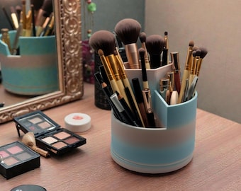 360 Rotierender personalisierter 3D-gedruckter Make-up-Organizer - Dein Beauty & Stationery Must-Have!