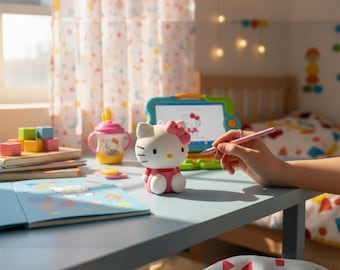 Hello Kitty Figur • Süßes Kawaii Dekor • Sammeln für Kinder • Mädchen Dekoration • Spielzeug Ornament