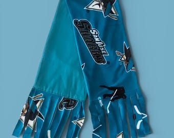 Bufanda polar con flecos de los San Jose Sharks