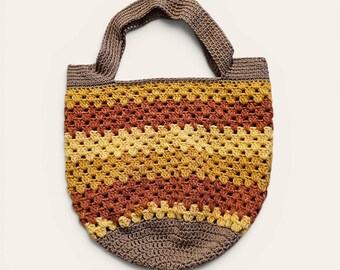 Bolsa de mercado corta estilo cuadradito de caramelo de la abuela