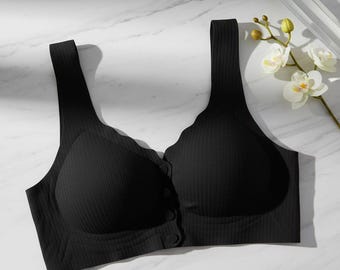 Reggiseno sportivo da donna con chiusura frontale – Reggiseno comodo e di supporto