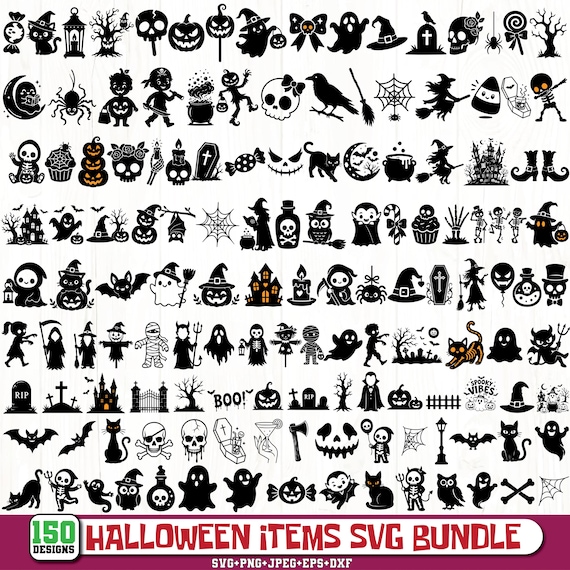 Halloween svg,Halloween items svg,Spider web svg,Bat svg,Horror svg,Spooky svg,Ghost svg,Trick or Treat svg,Fall svgCricut & Silhouette