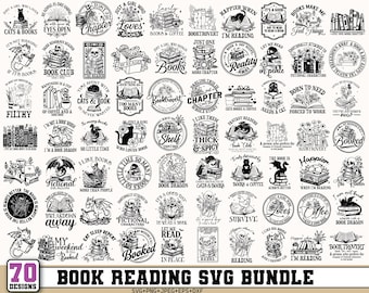 Lectura SVG, Amantes de los libros SVG, Bibliotecario SVG, Libros florales SVG, Libro SVG, Citas de libros SVG, Gusano de biblioteca SVG, Dragón de libros SVG, Archivos de Cricut y Silhouette