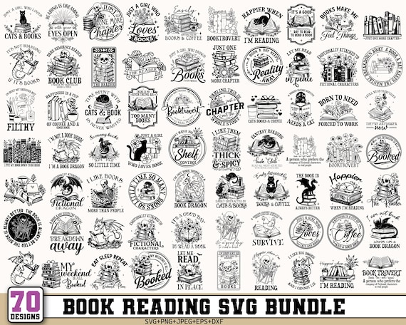 Reading svg,Book Lovers svg,Librarian svg,Floral books svg,Book Svg,Book Quotes svg,Book Worm svg,Book dragon svg,Cricut & Silhouette files