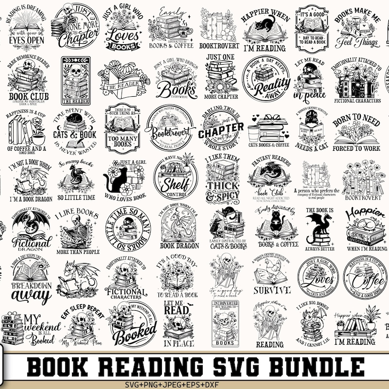 Funny Library Svg Files - Etsy