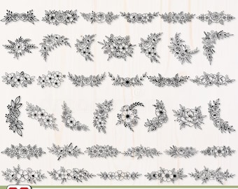 Floral arrangements svg,Floral svg,Flower svg,Floral border svg,Flower bouquet svg,Wildflower svg,Spring svg,Daisy SVG,Cricut & Silhouette