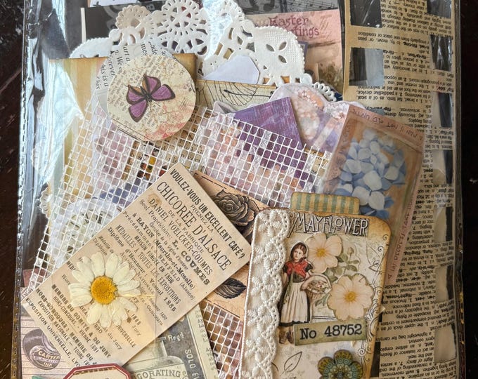 Large Ephemera Pack | Junk Journal Supplies Bundle | Mixed Paper Craft ...