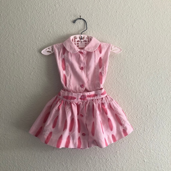 1950s Pink Sunsuit 2 Piece (6/12 months)