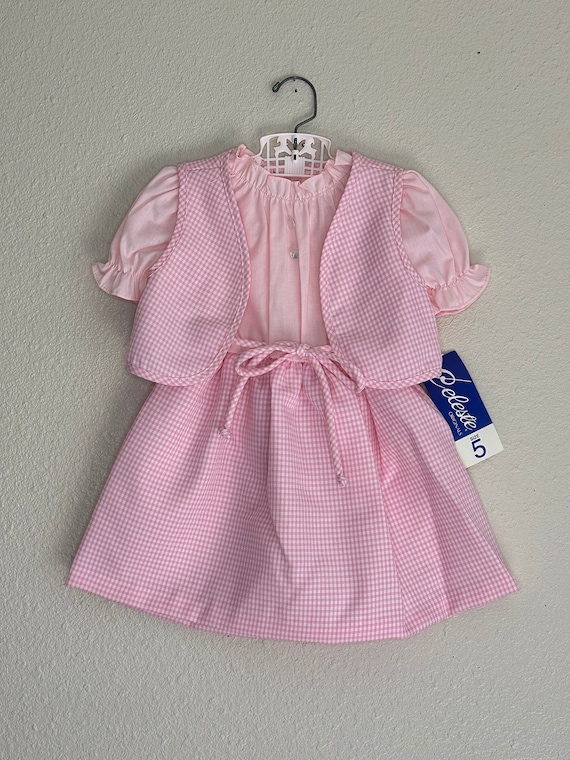 1970s Pink Poly Dress (6x) - image 1