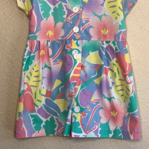 1980s Health-Tex Tropical Parrots Romper Kids (8) - image 3