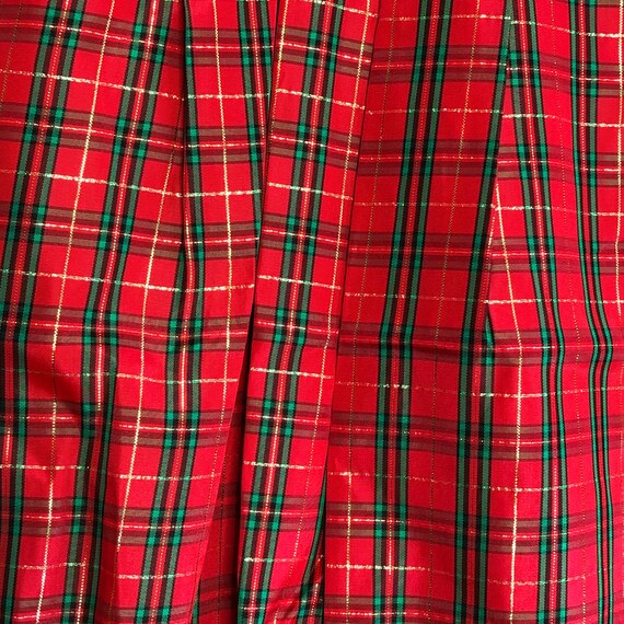 Vintage Shiny Plaid Holiday Jumpsuit (4t) - image 4