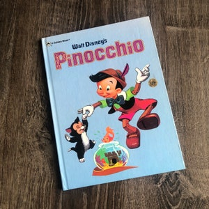 Vintage Disneys Pinocchio Large Hardcover Book