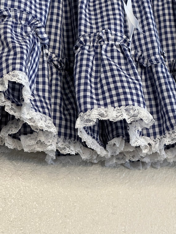 1980s Mini World Blue Gingham Dress (2t) - image 4