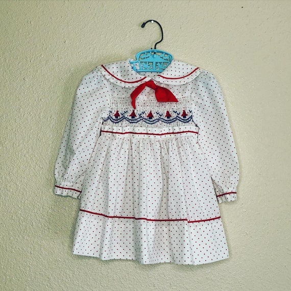 Polly Flinders Swiss Dot Smocked Dress (2t) - image 1