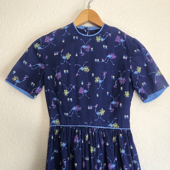 1950s Stork Novelty Print Dress Kids (8) - image 2