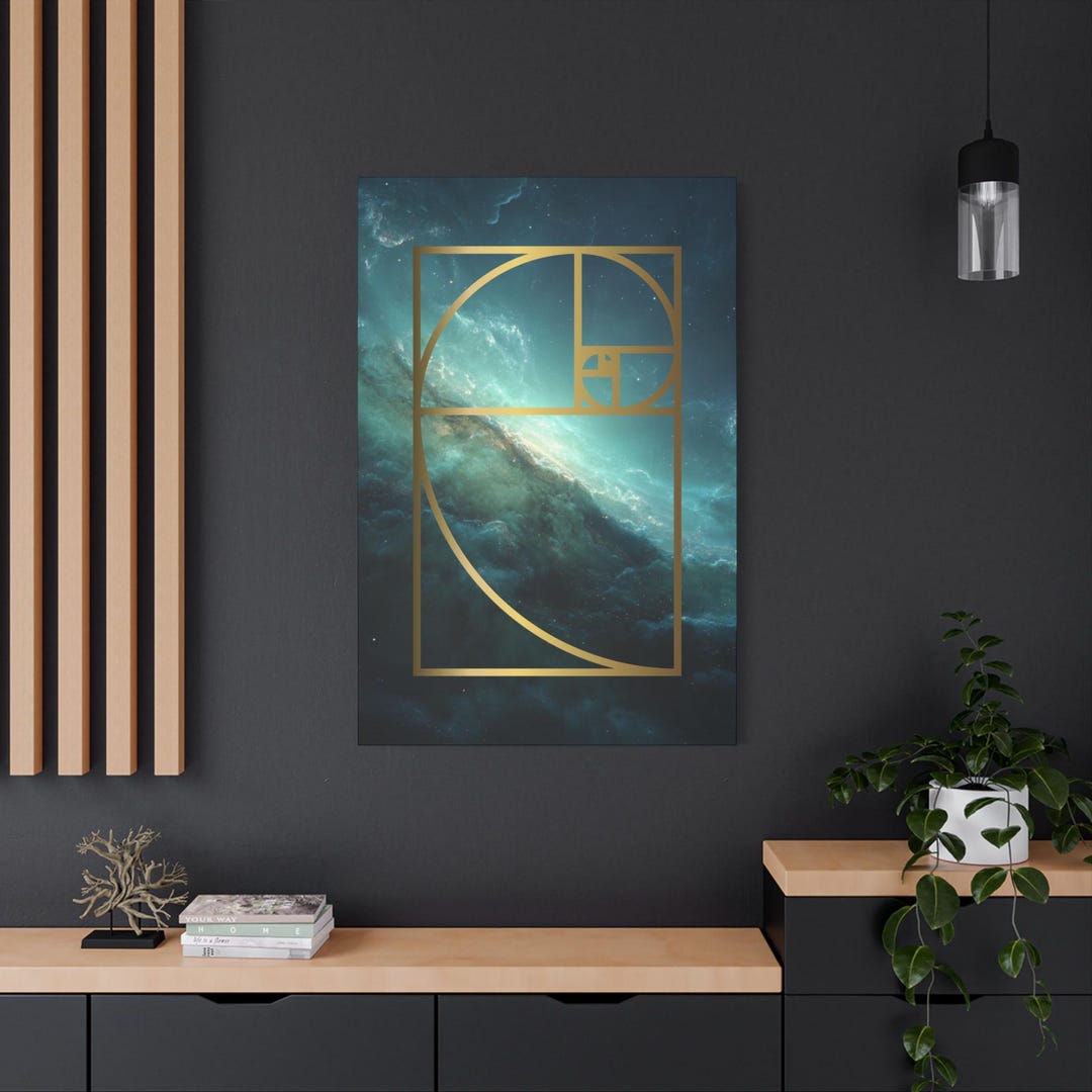 Golden Ratio Spiral Canvas Print | Sacred Geometry Galaxy Wall Art - Etsy