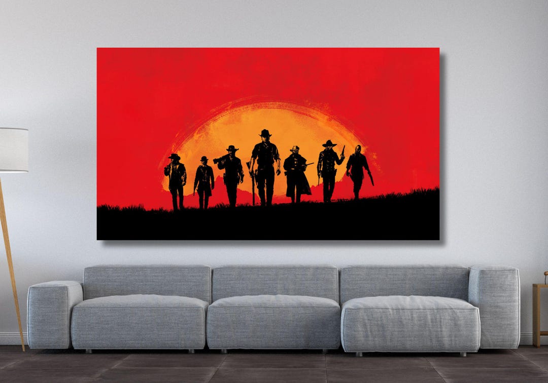 Wall Texture Like Rdr2 Red Dead Redemption 2 Ready to Hang Canvas RDR2 Wall Decor Living Room ...
