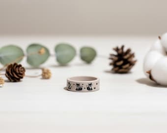 Entzückende Animal Serie Oura Ring Schutzfolie Gen 3/4 Kompatibel * Wählen Sie die Farbe unter Personalisierung * Wählen Sie die Farbe unter Personalisierung