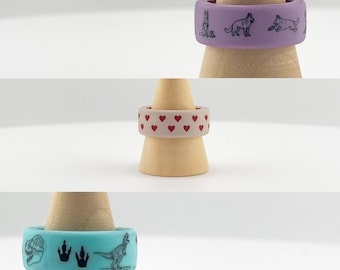 Kundenspezifisches Design gravierte Oura Ring-Band-Schutz - personalisierte Silikon-Abdeckung