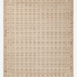 Alfombra de lana anudada a mano de 9x12, 8x10, 6x9, 12x15, 7x10 con diseño moderno Oushak, alfombra turca bohemia.