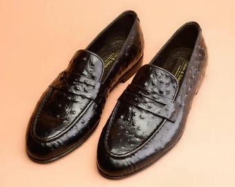 Handmade pure Leather Loafers: Men's Bespoke dress Shoes