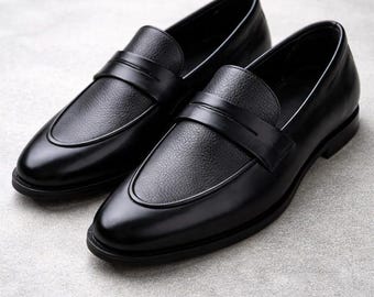 Handgjorda läderloafers med tofsar: Slip-on-skor för män